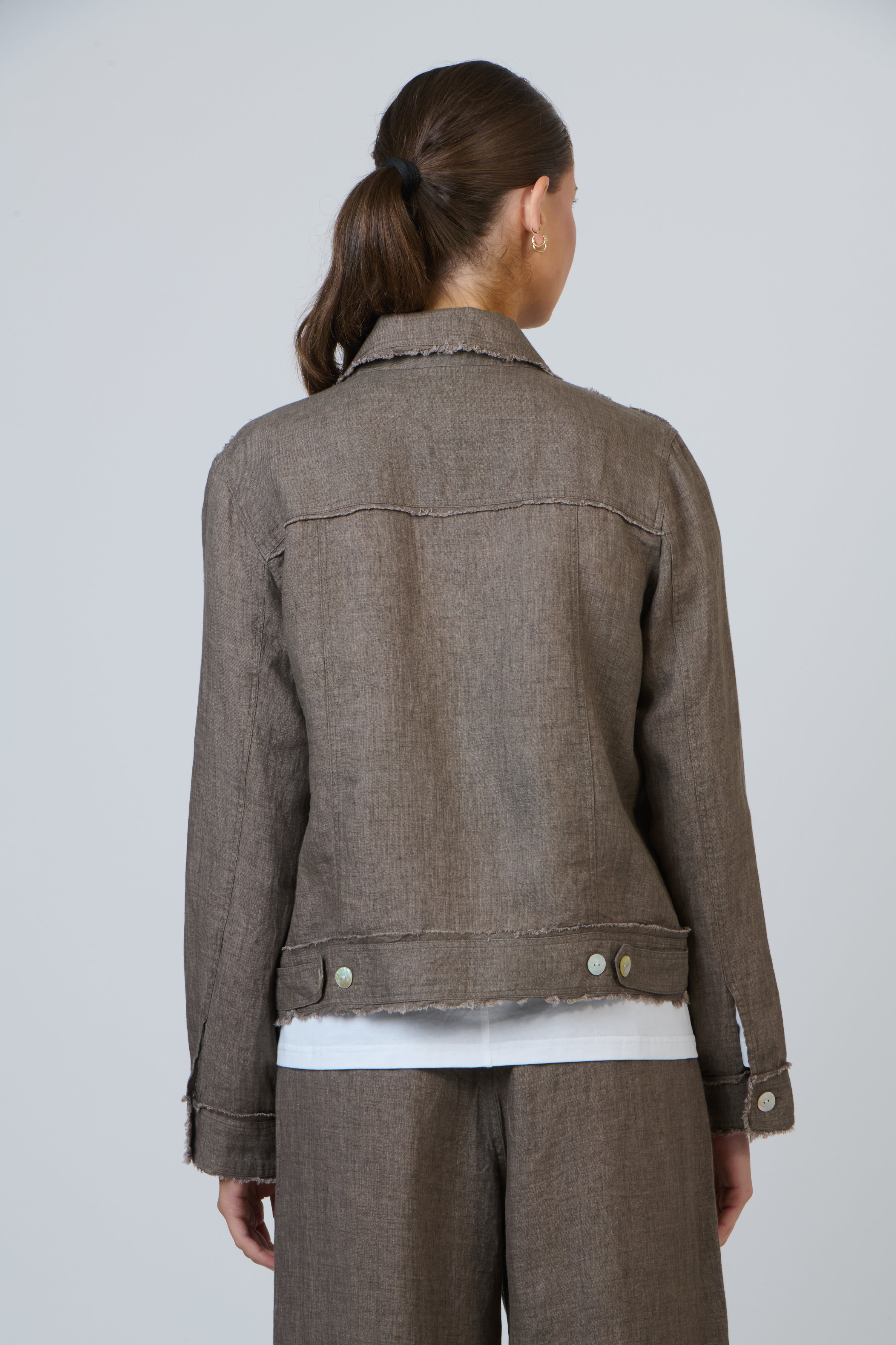 Naturals | Button Through Jacket | Cigar