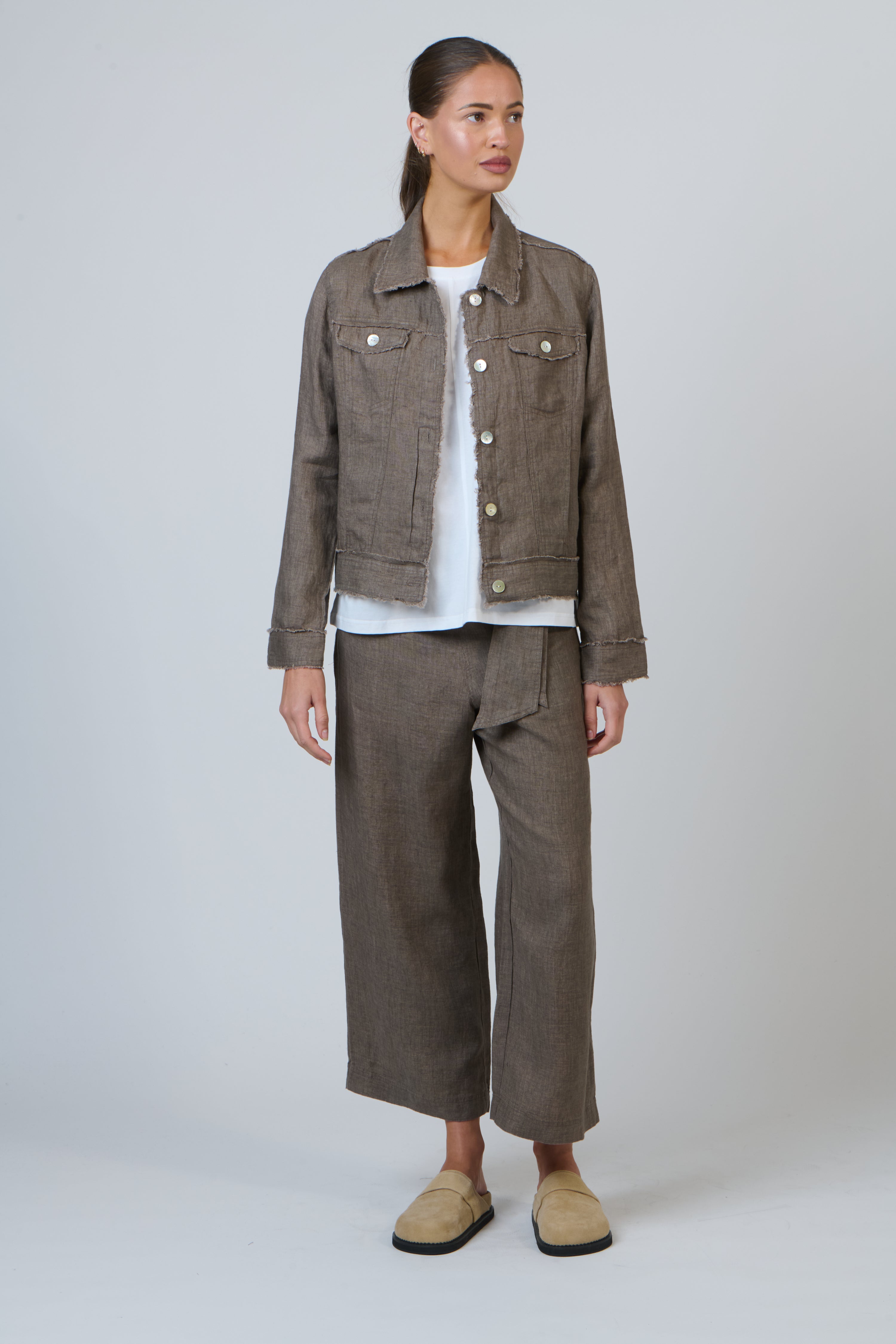 Naturals | Button Through Jacket | Cigar