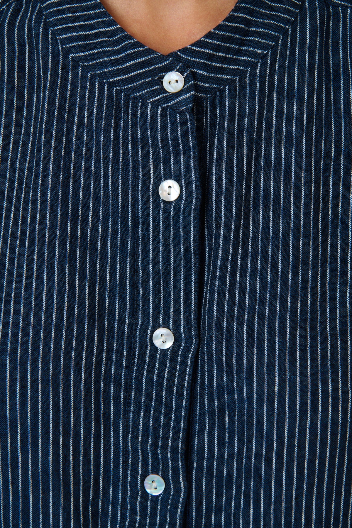 Naturals | Linen Button Through Top | Streamlined
