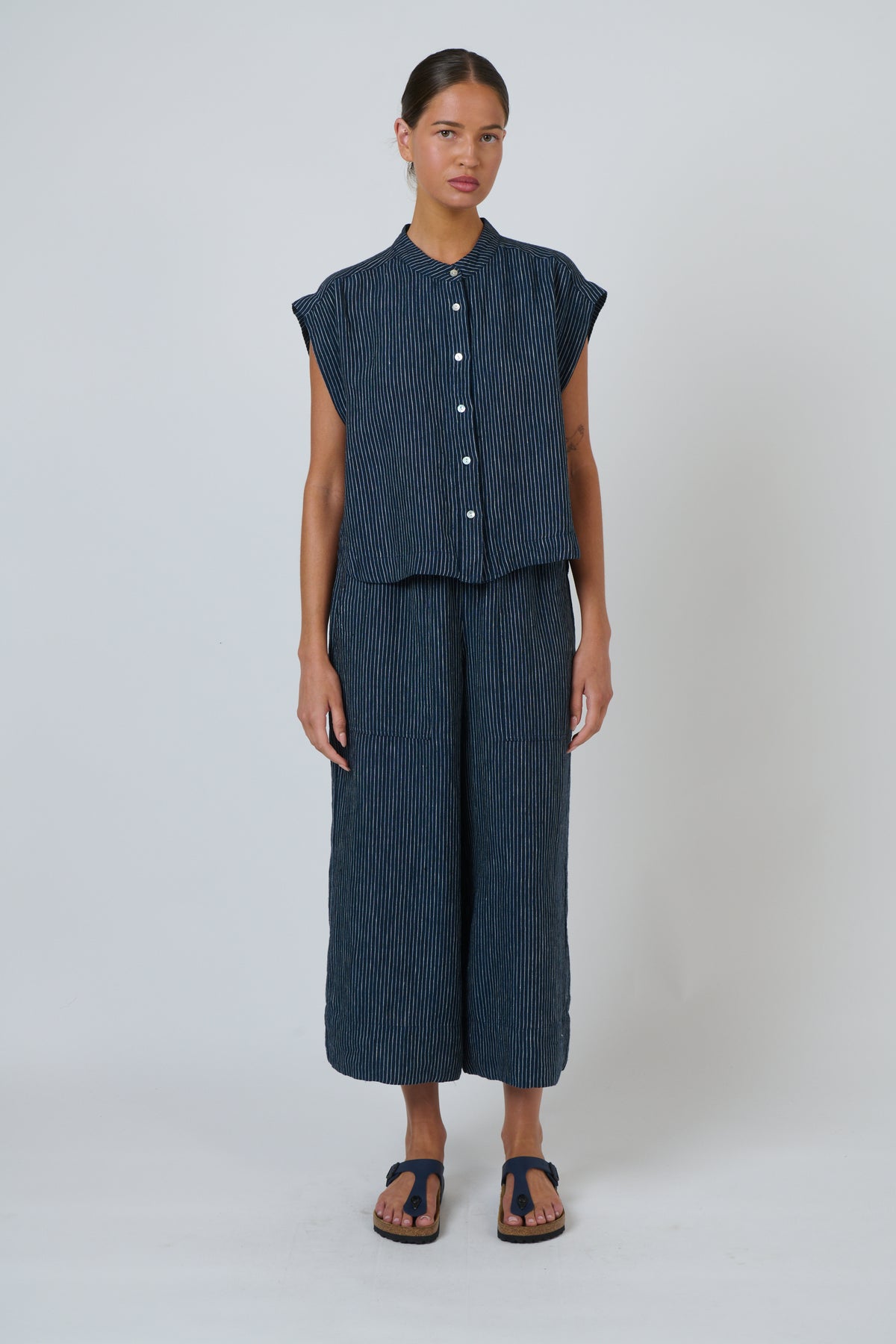 Naturals | Linen Button Through Top | Streamlined