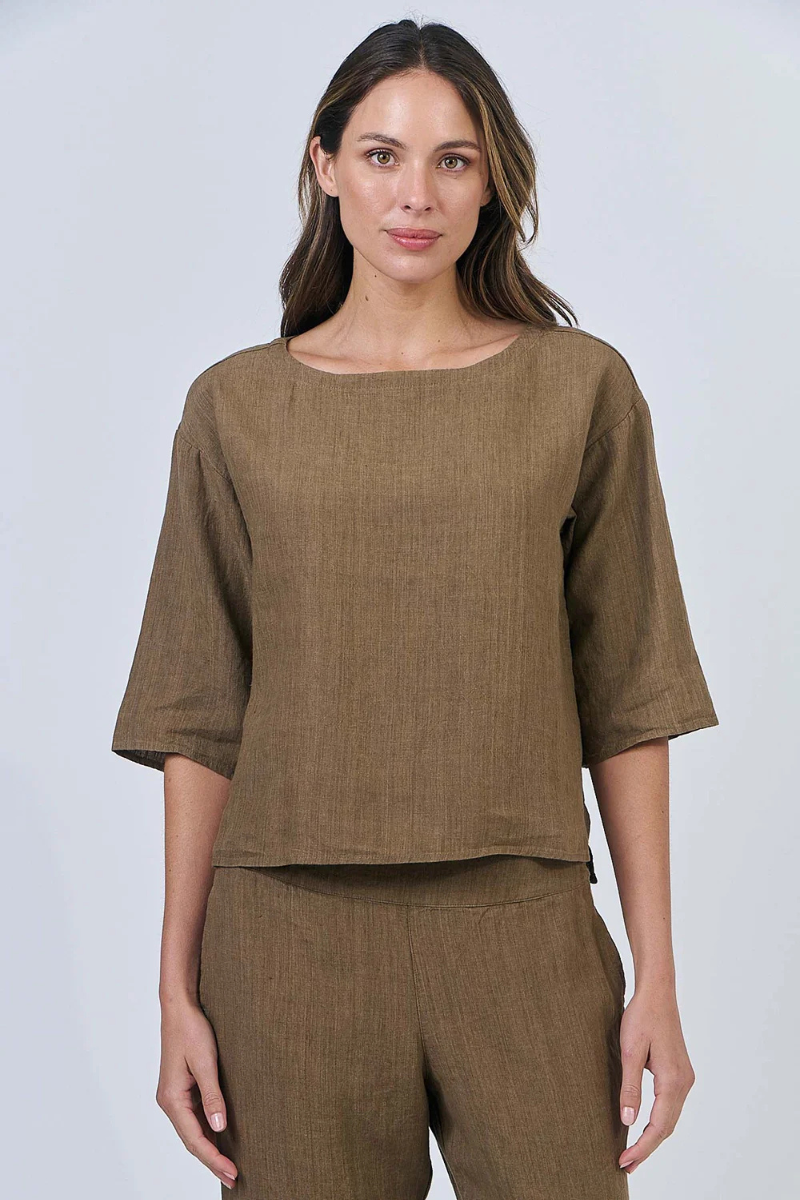 Naturals | Top with Sleeve | Tobacco