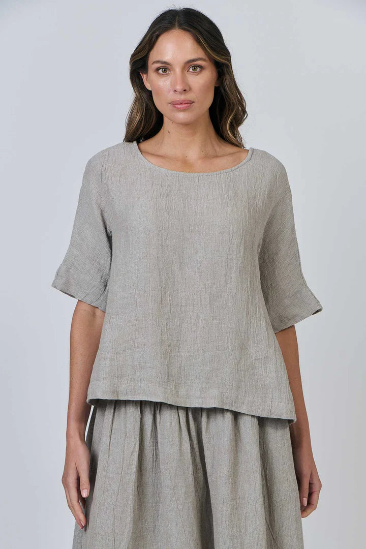 Naturals | Top with Sleeve | Cement