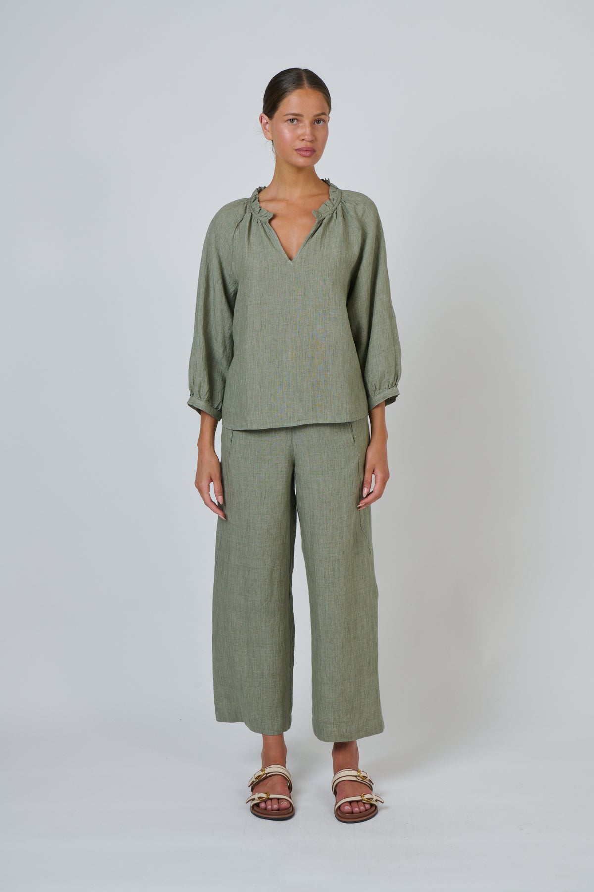 Naturals | Linen Pants | Artichoke
