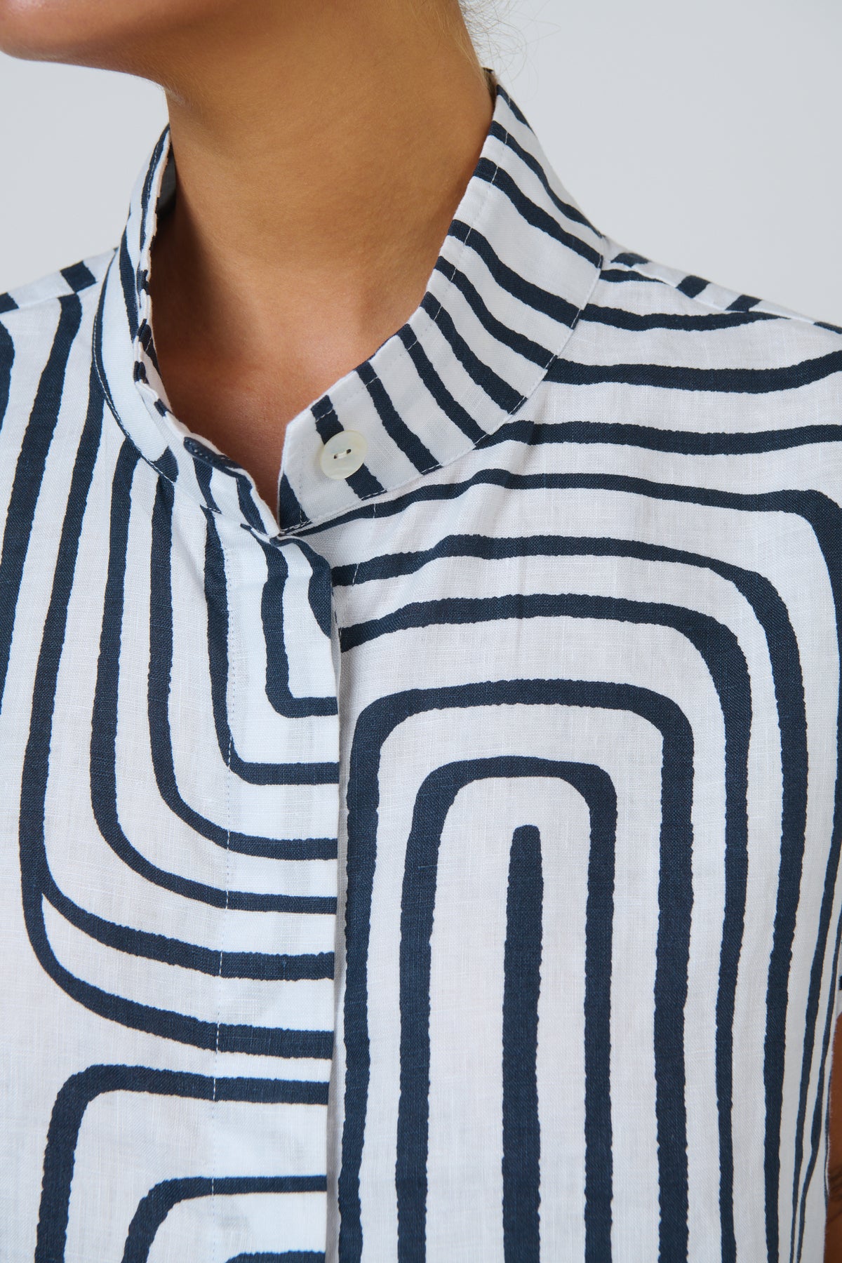 Naturals | Linen Button Through Top | Maze