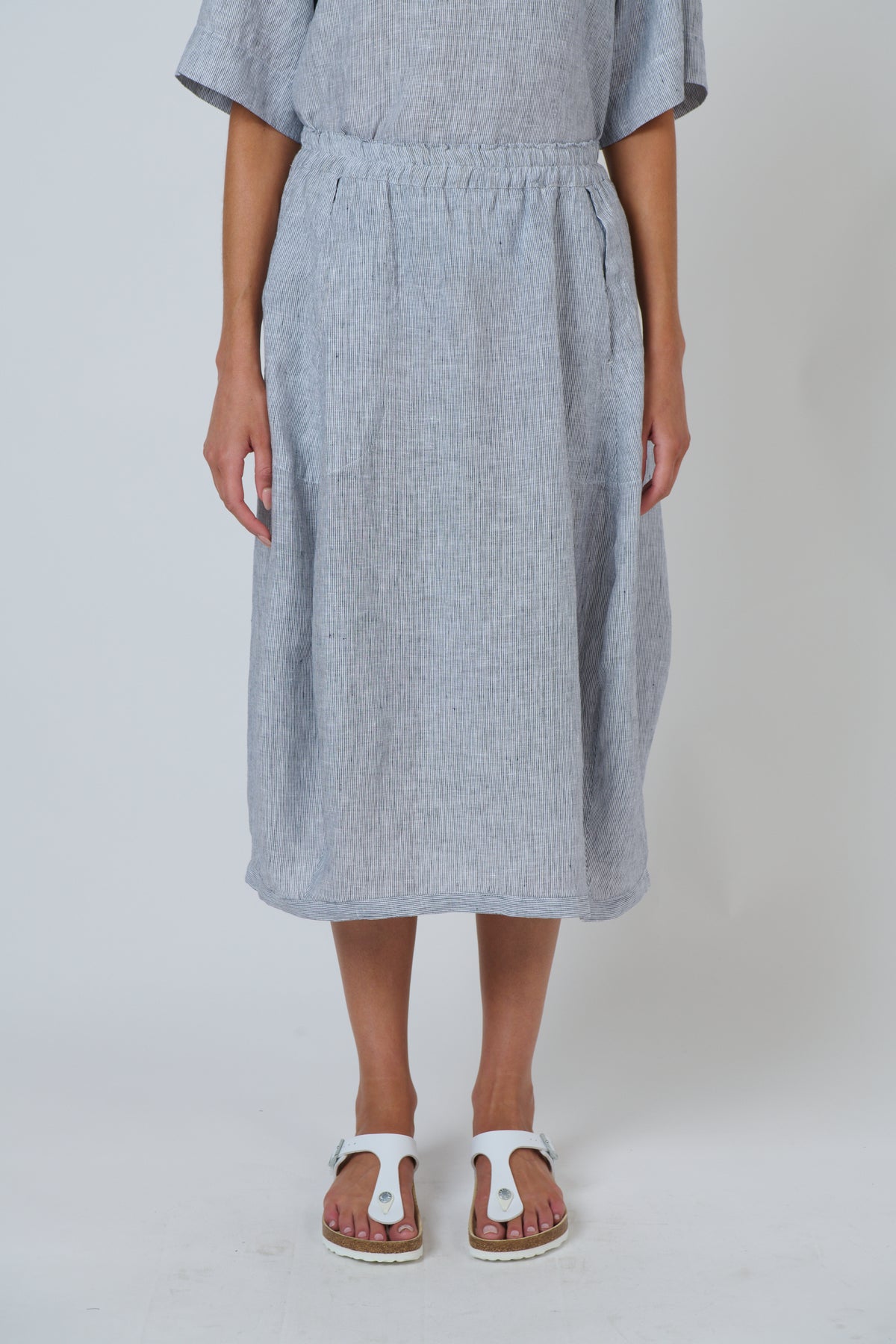 Naturals | Linen Skirt | Sliver