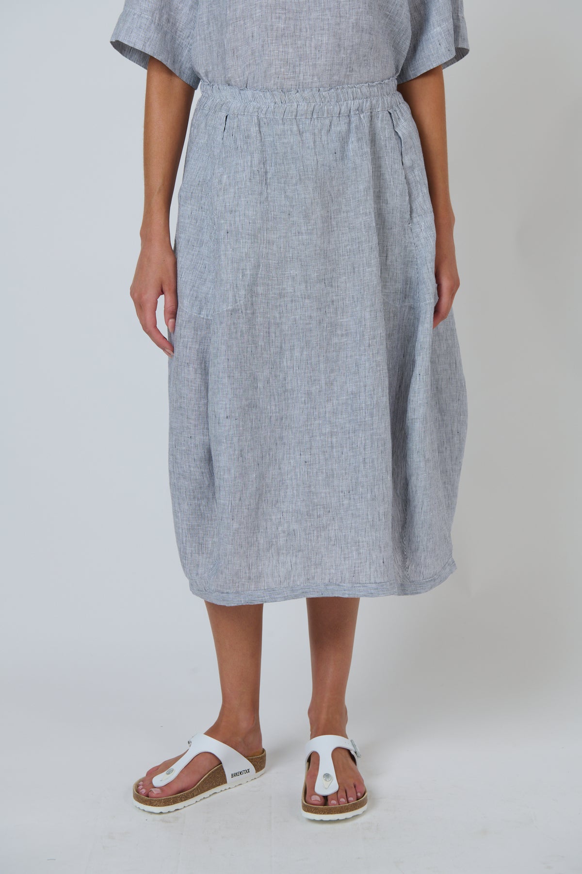 Naturals | Linen Skirt | Sliver