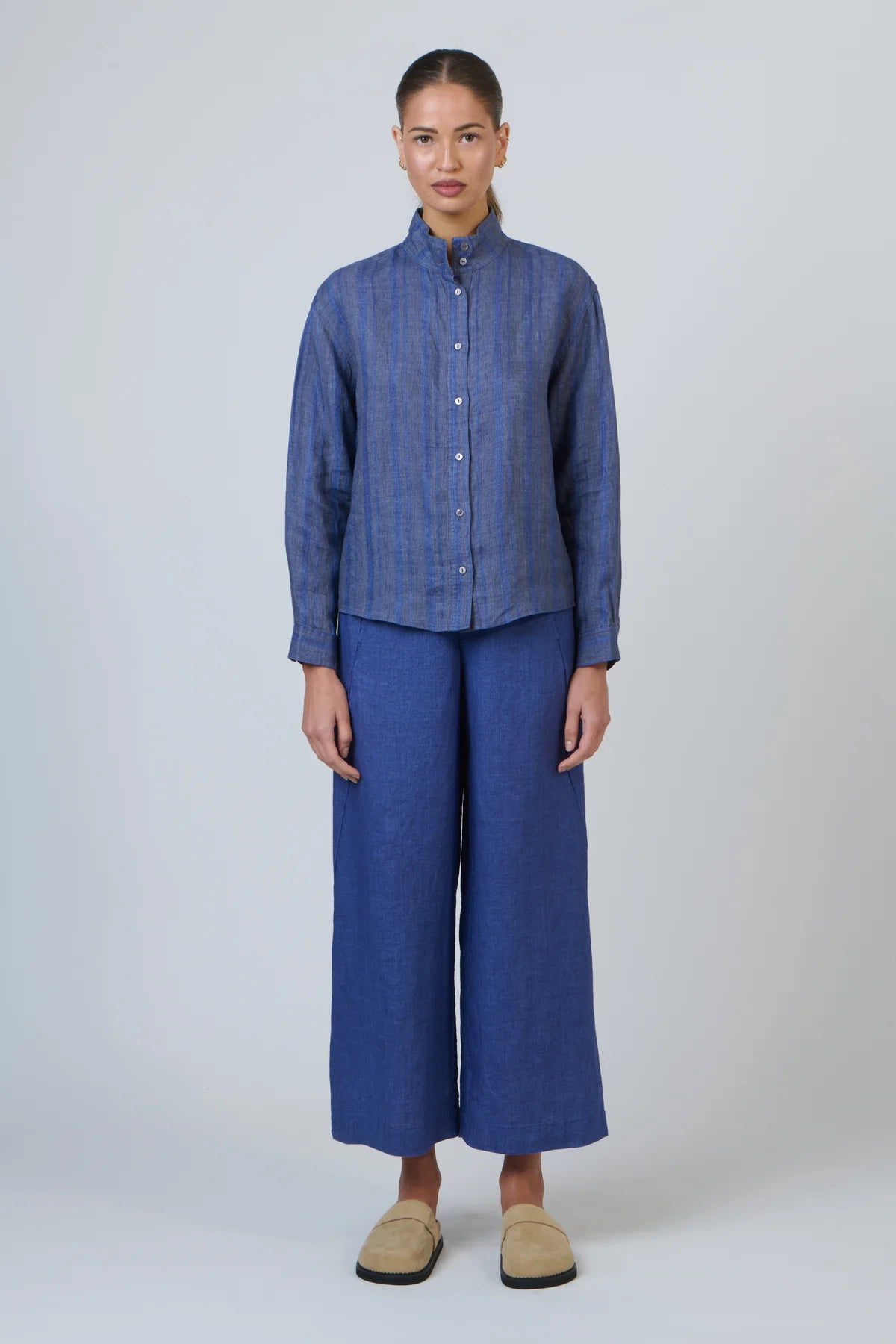 Naturals | Flat Front Pants with Internal Pocket | Placid