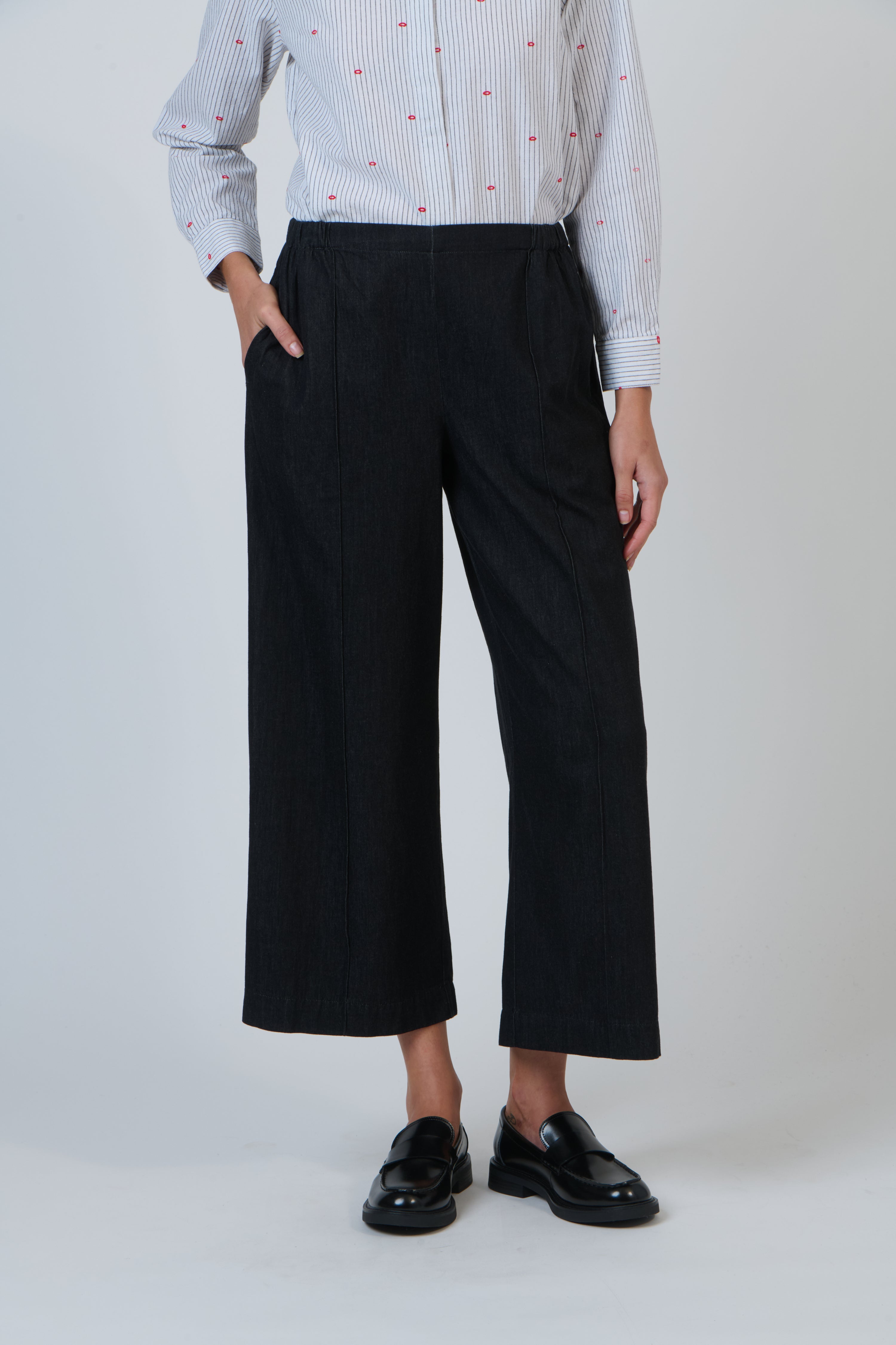 Naturals | High Waisted Pants with Front Seam | Bikie