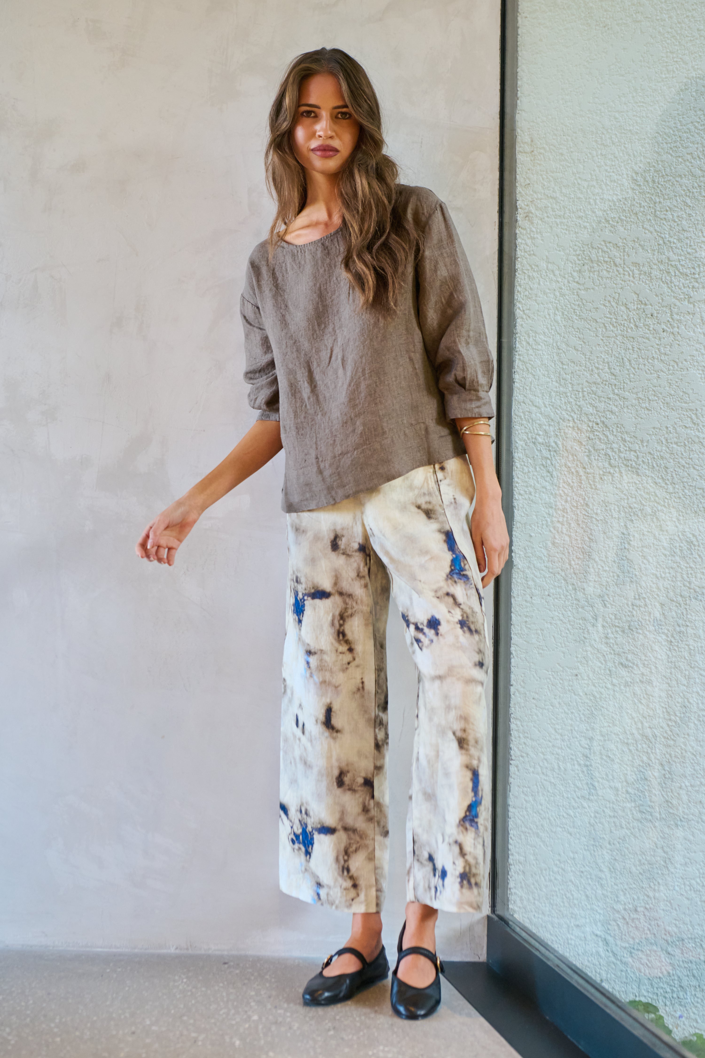 Naturals | Flat Front Pants with Internal Pocket | Emperador
