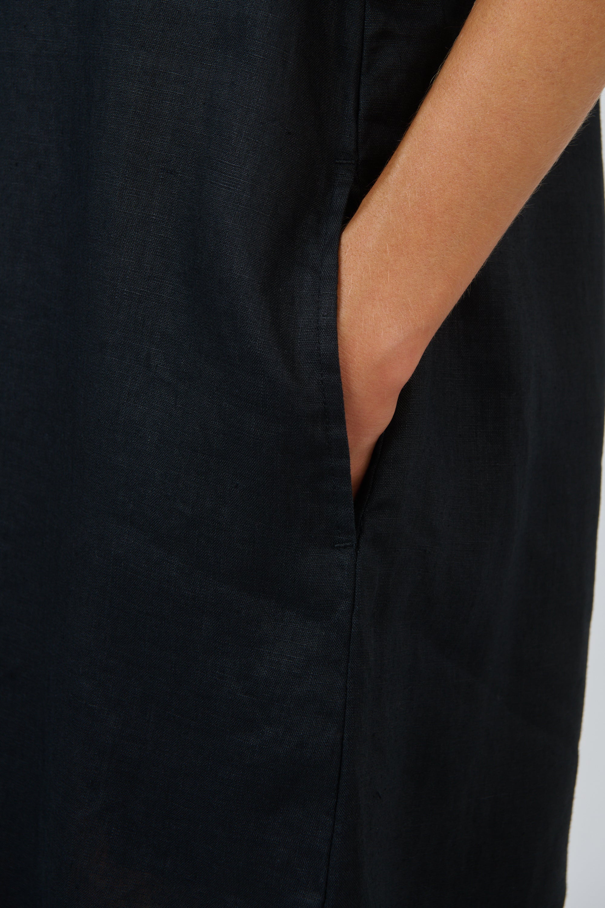 Naturals | Linen Dress | Black