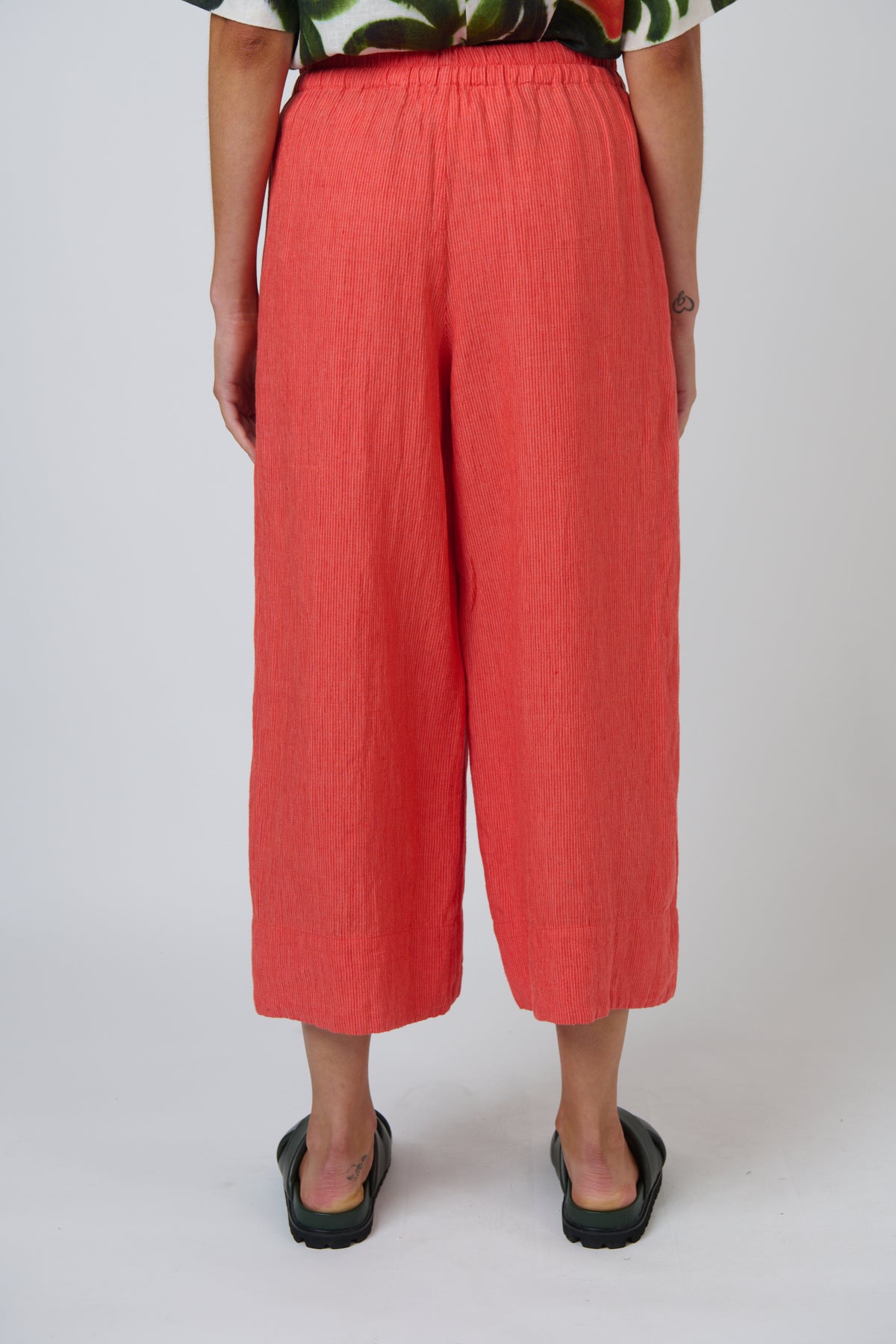 Naturals | Linen Cropped Wide Leg Pants | Sunset Strip