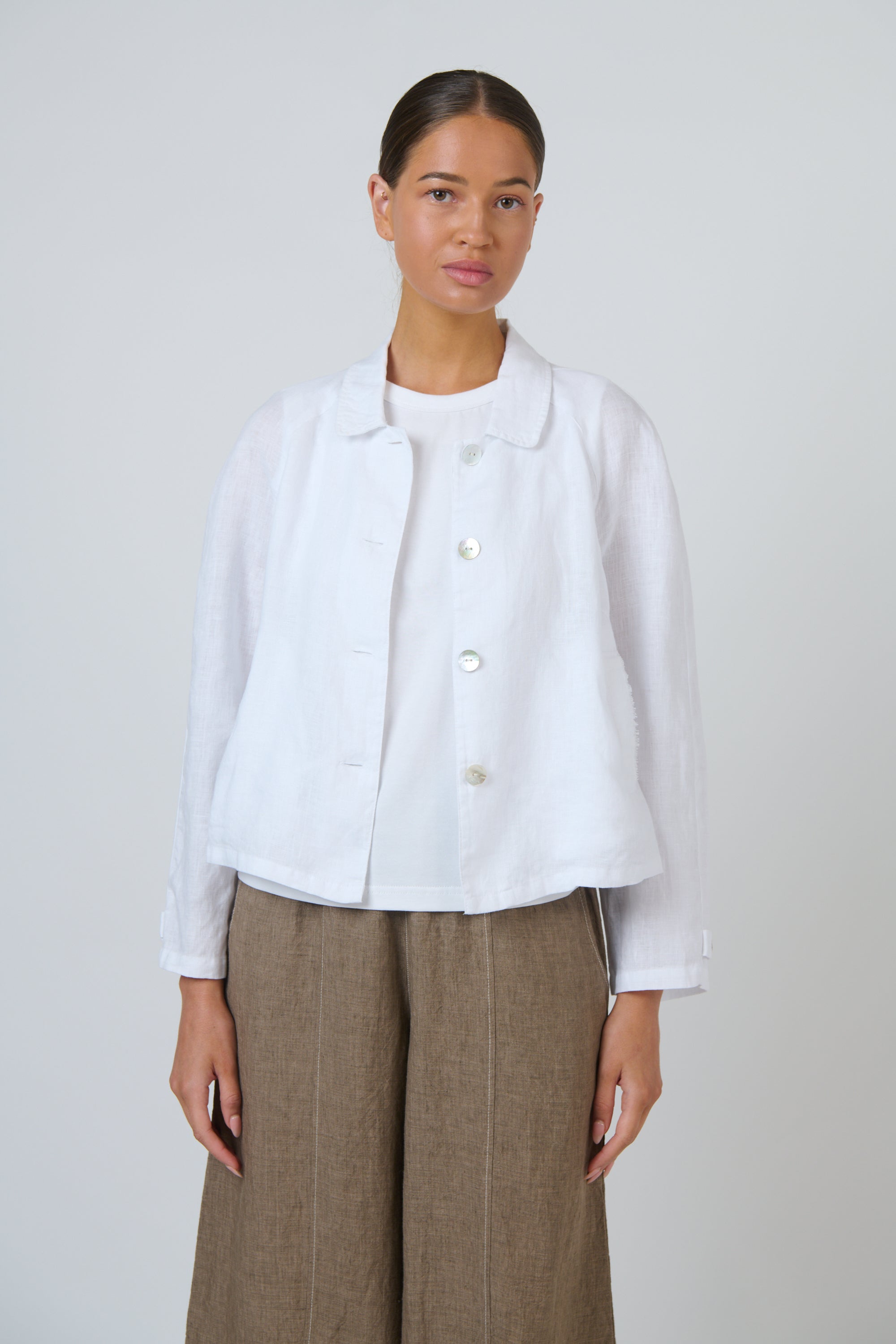 Naturals | Linen Jacket | White