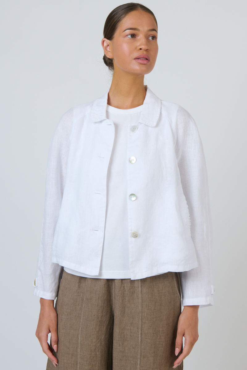 Naturals | Linen Jacket | White
