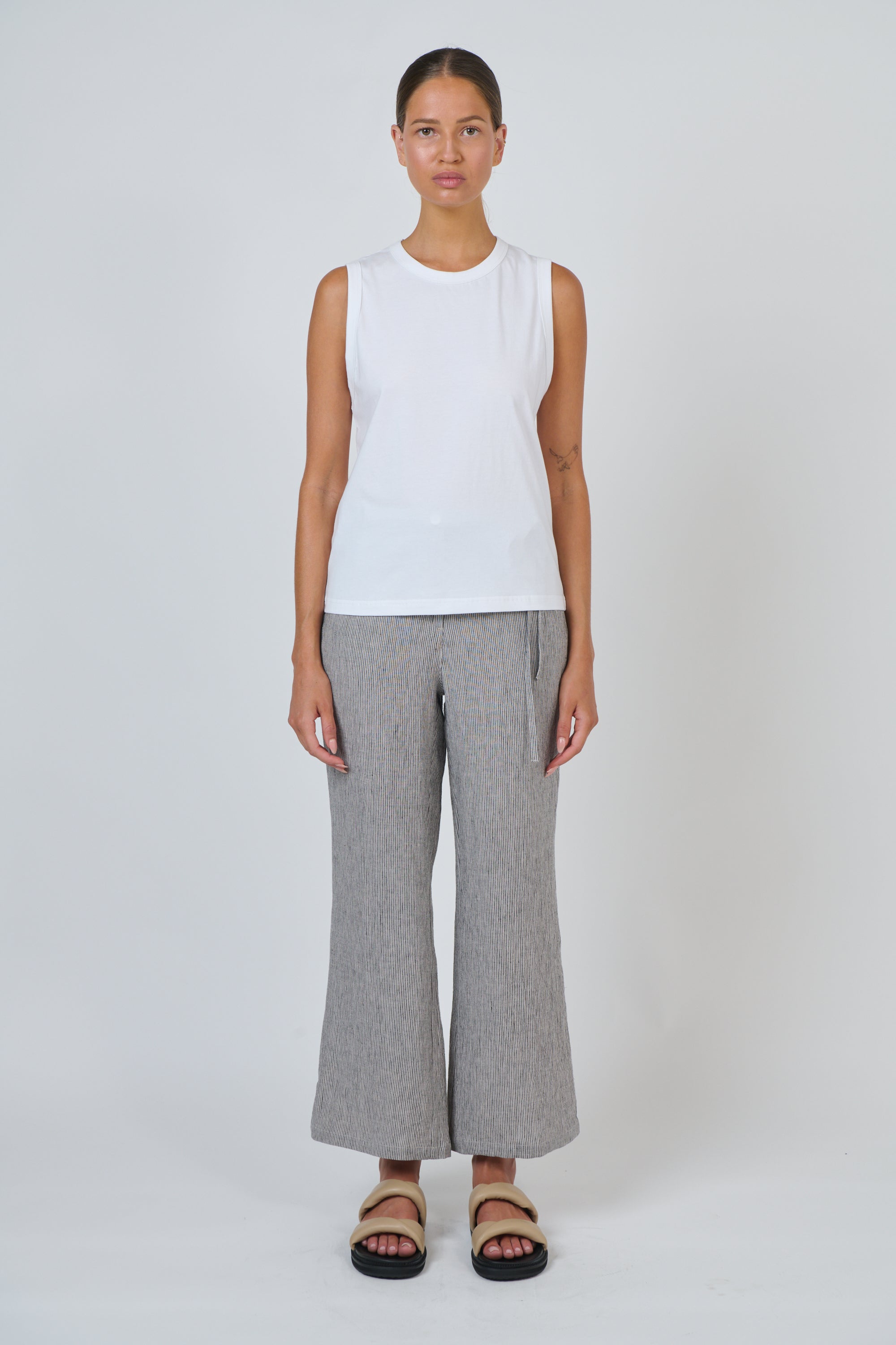 Naturals | Cotton Sleeveless Top | White
