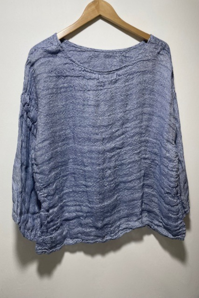 Georgie A | Top with Sleeve | Blue