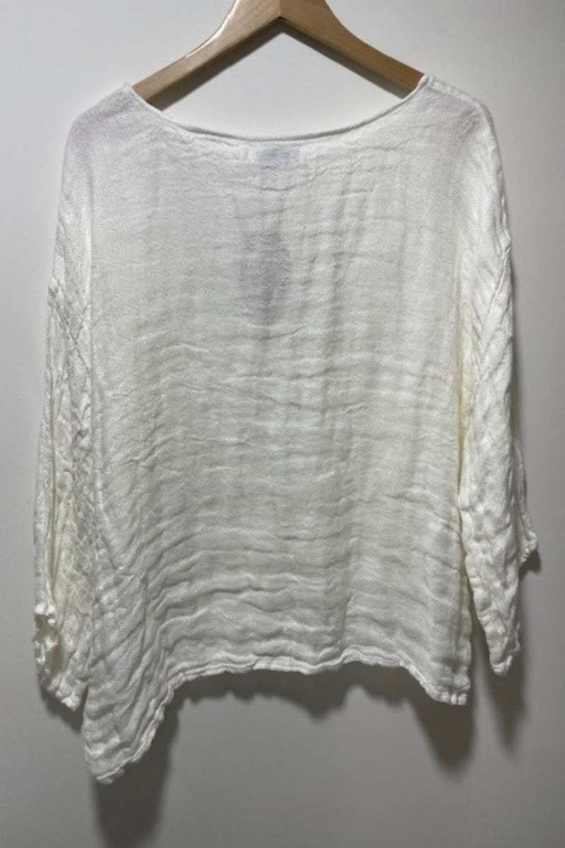 Georgie A | Top with Sleeve | White