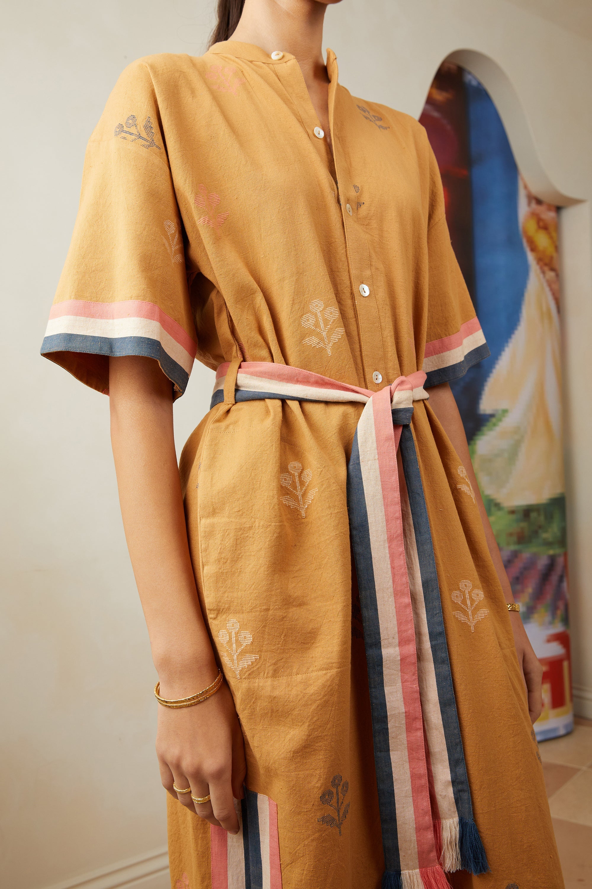 Hannah Artwear | Short Sleeve Shirt Dress | Ginger