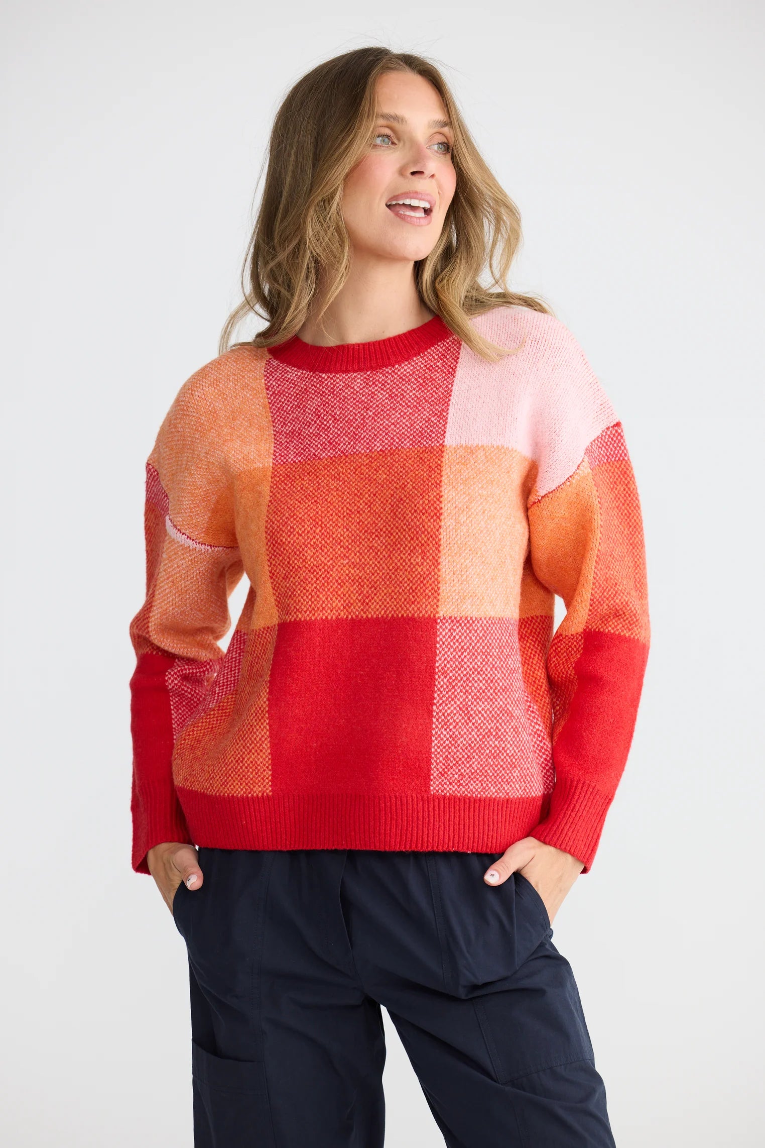 Holiday | Overboard Knit | Pink Valle Check