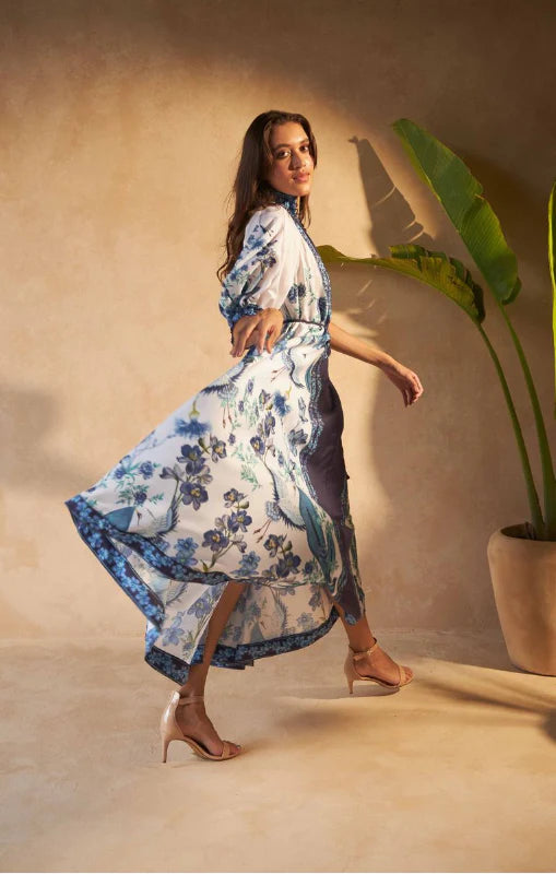 Inoa | Alka Dress | Flowers Blu