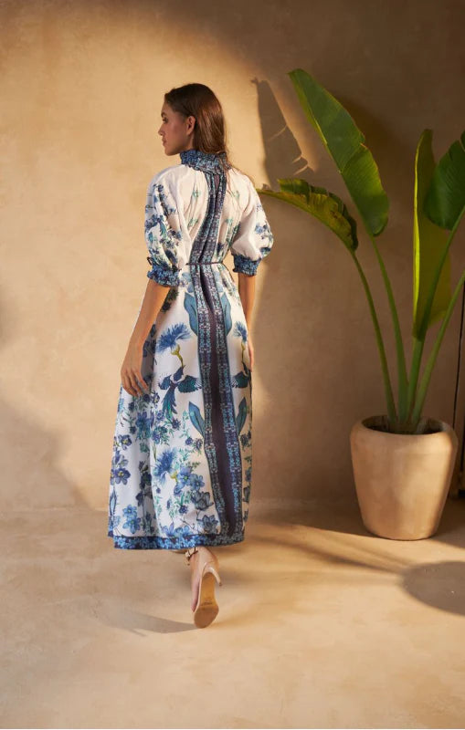 Inoa | Alka Dress | Flowers Blu