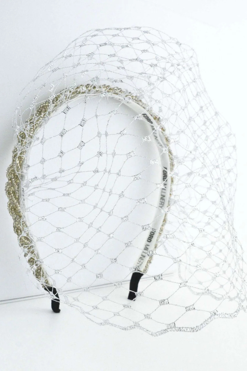 Ford Milliinery | Izzy Headpiece | Silver