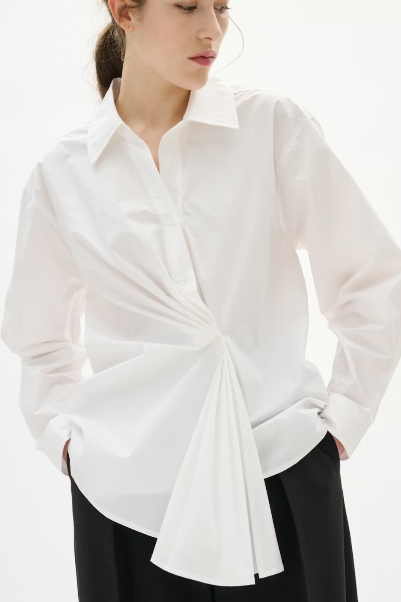 InWear | Dallas Pleated Shirt | Pure White