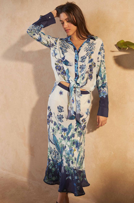 Inoa | Lamium Top | Flowers Blu