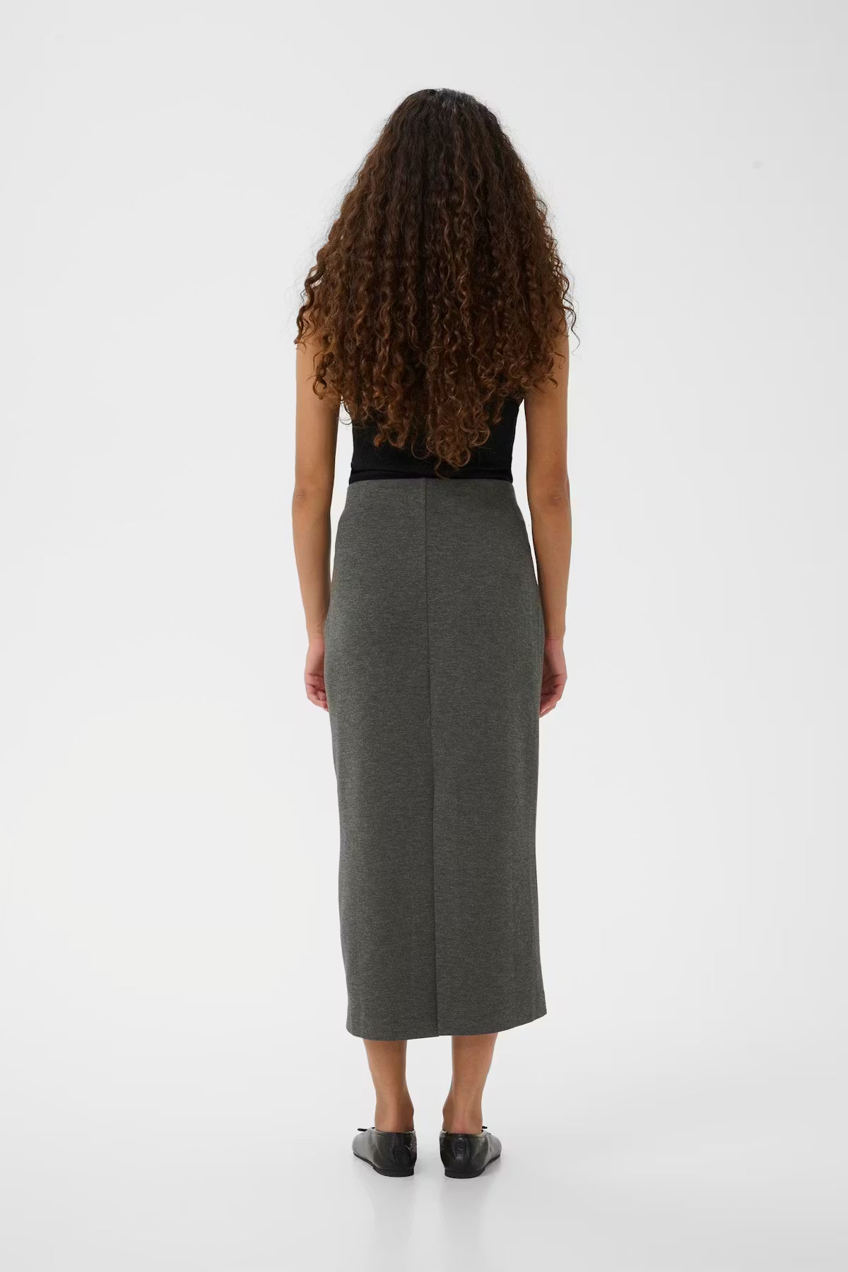 InWear | Aida Melange Skirt | Dark Grey Melange
