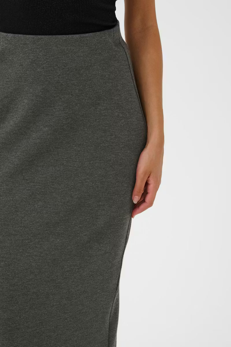 InWear | Aida Melange Skirt | Dark Grey Melange