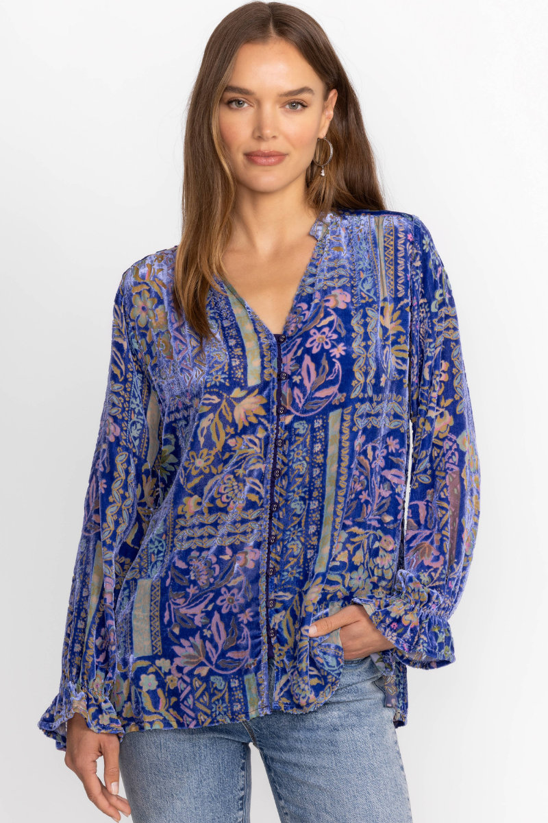 Johnny Was | Joasie Burnout Blouse | Persephone