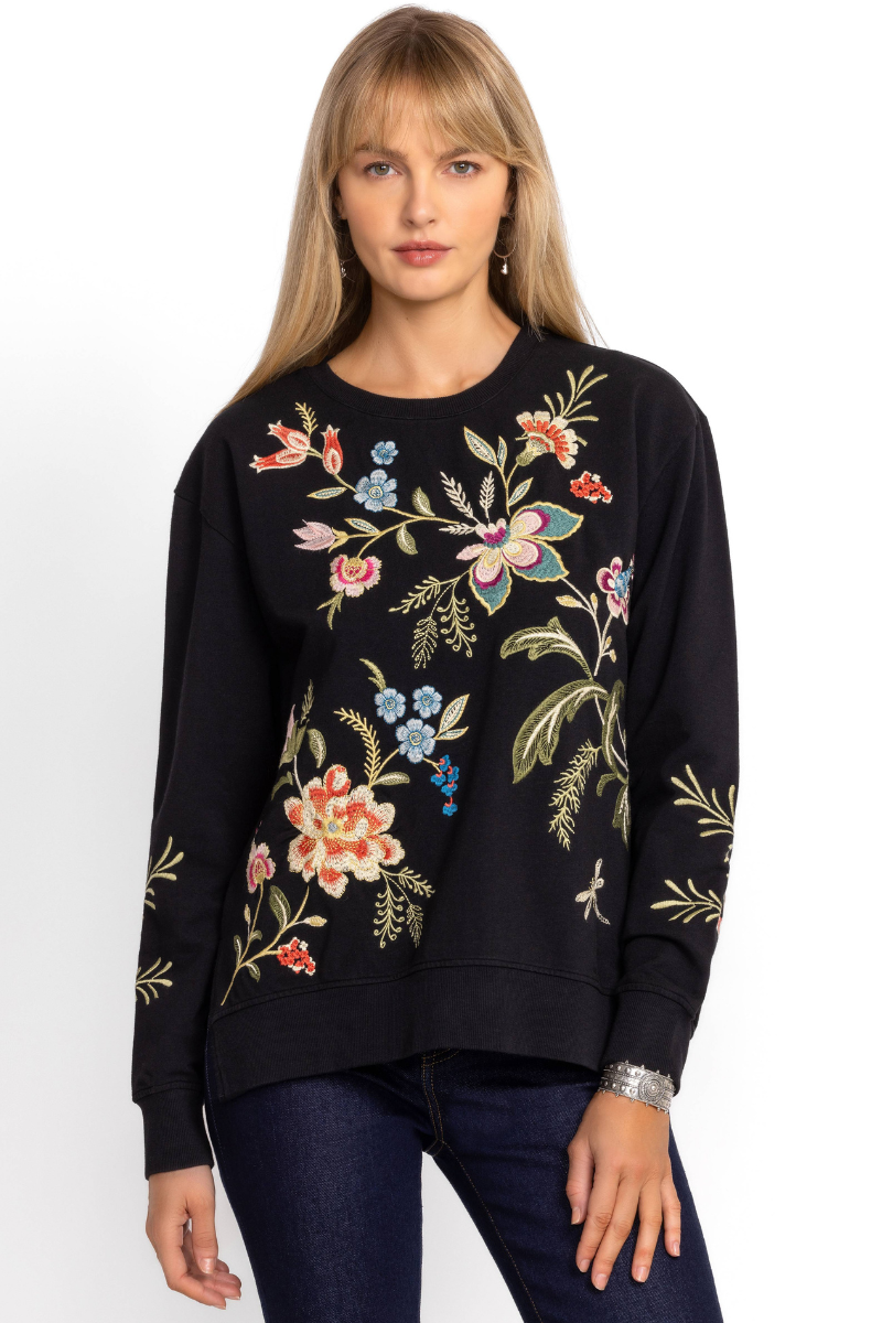 Johnny Was | Julianna Side Laceup Sweatshirt