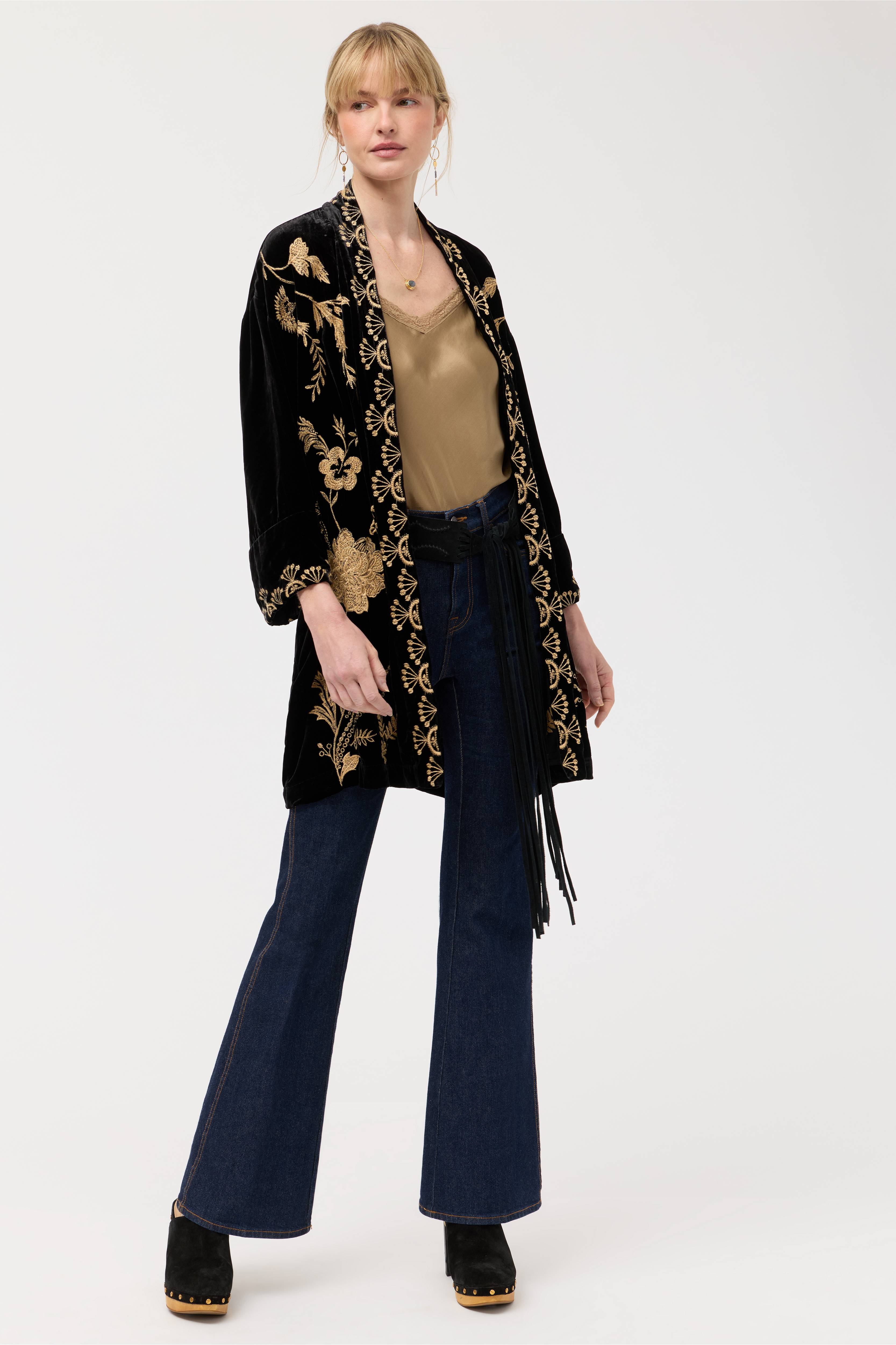 Johnny Was | Lara Velvet Kimono | Black