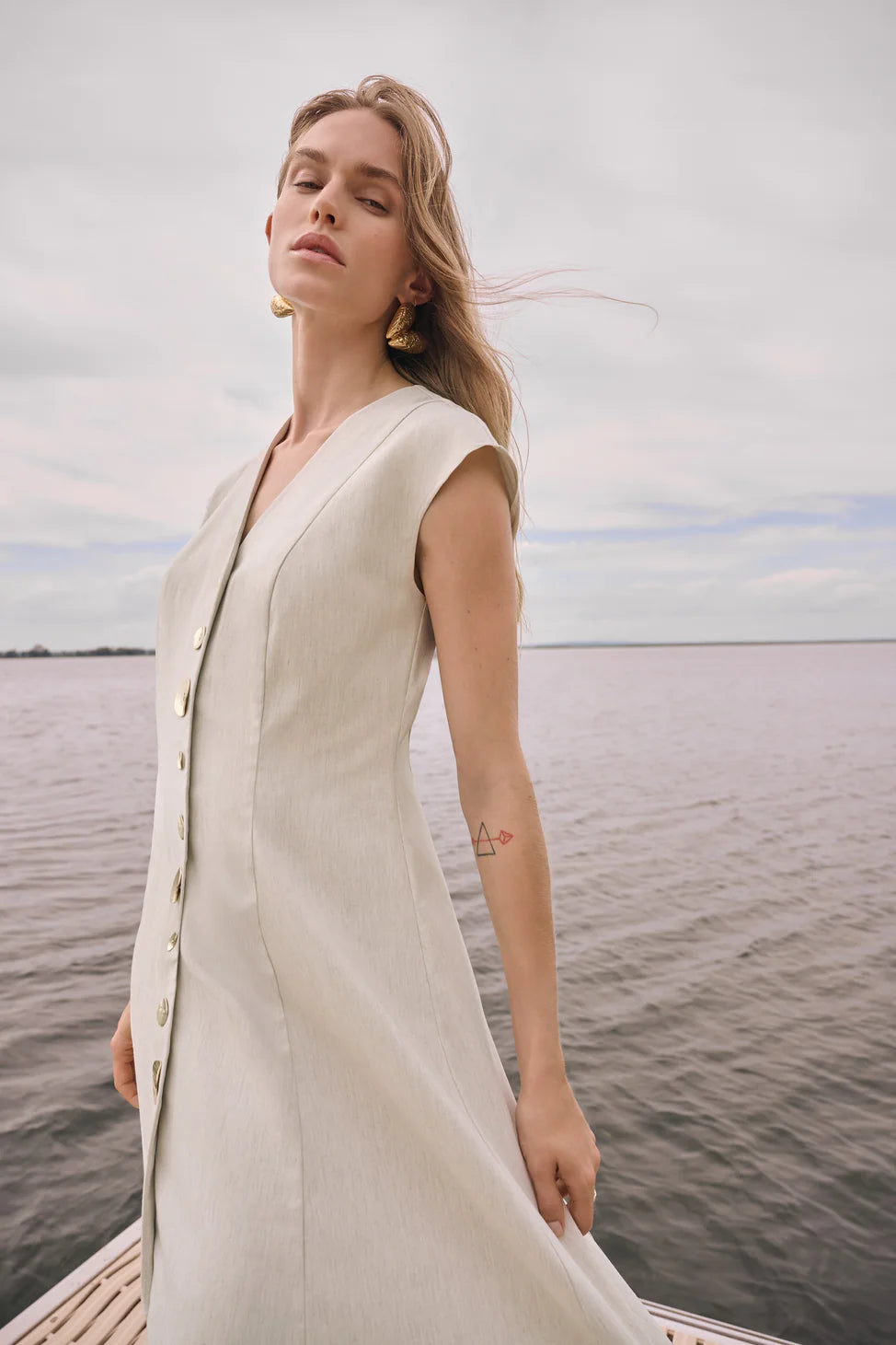 Joseph Ribkoff | Melange Fit & Flare Dress | Natural