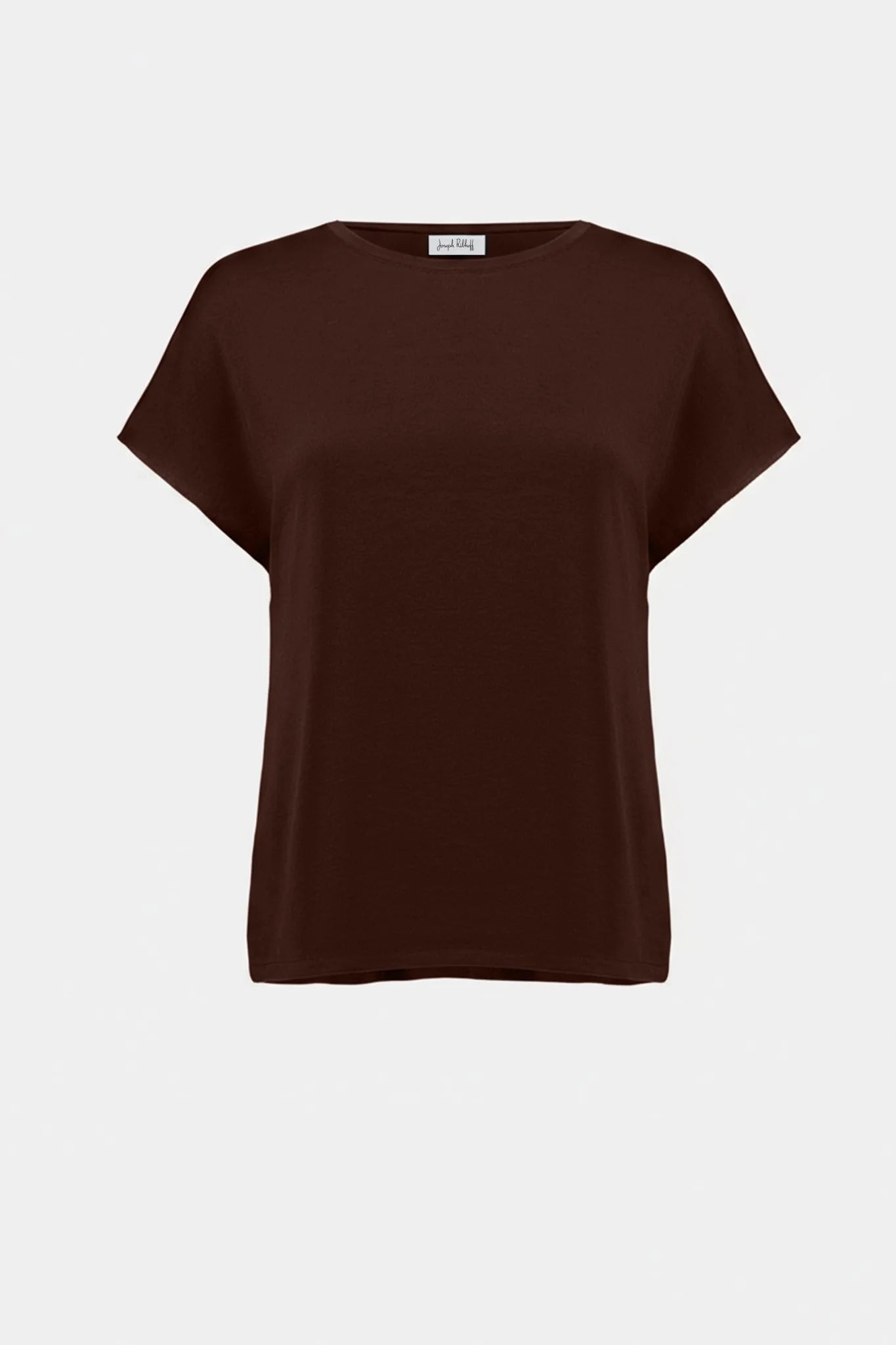 Joseph Ribkoff | Recycled Round Neck Tee | Mahogany