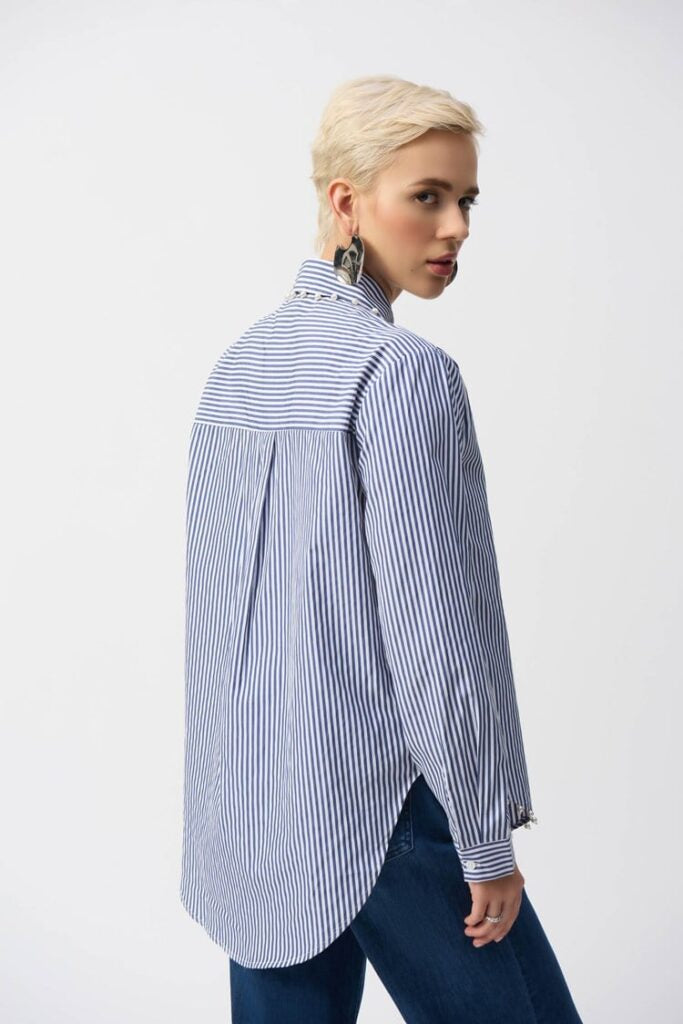 Joseph  Ribkoff | Shirt Stripe with Pearls