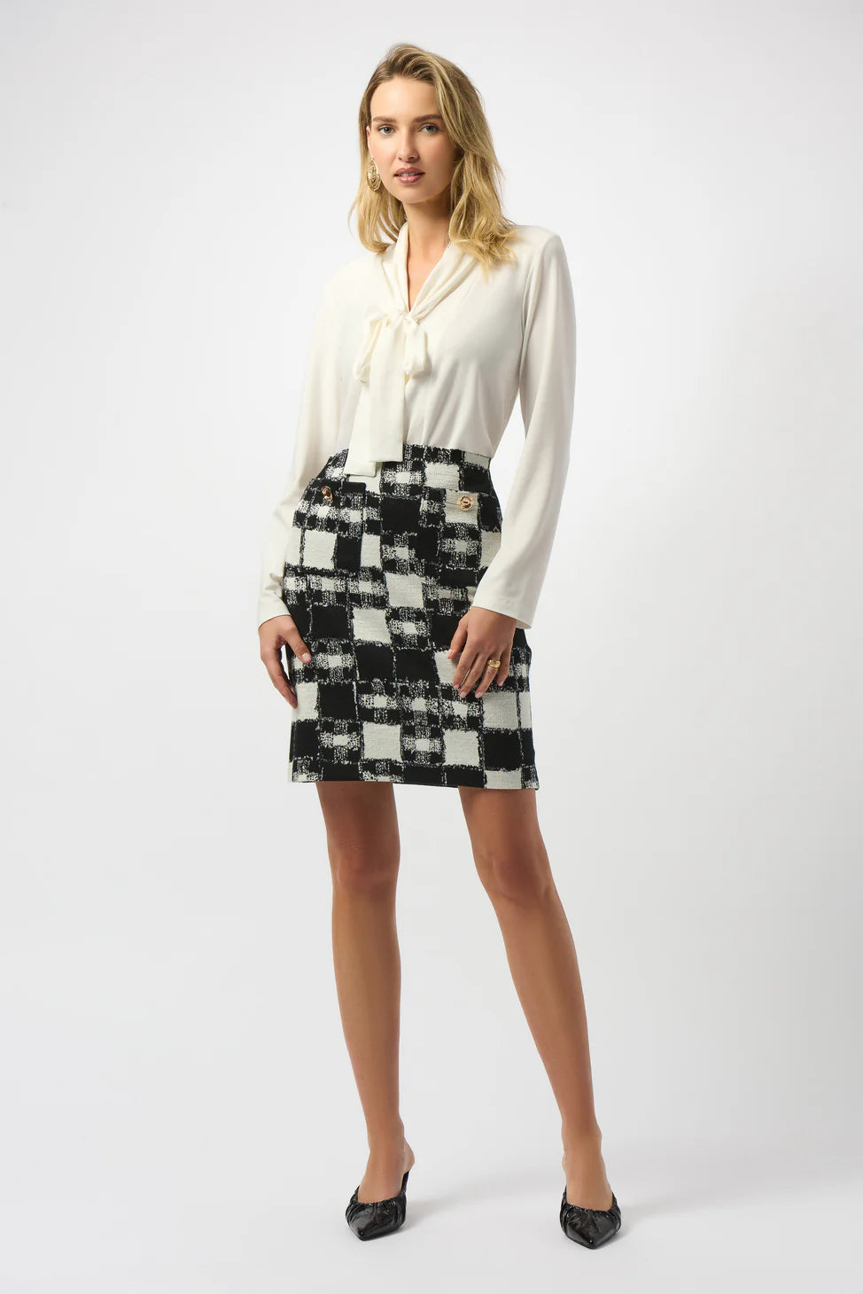 Joseph Ribkoff | Tie Front Blouse | Cream