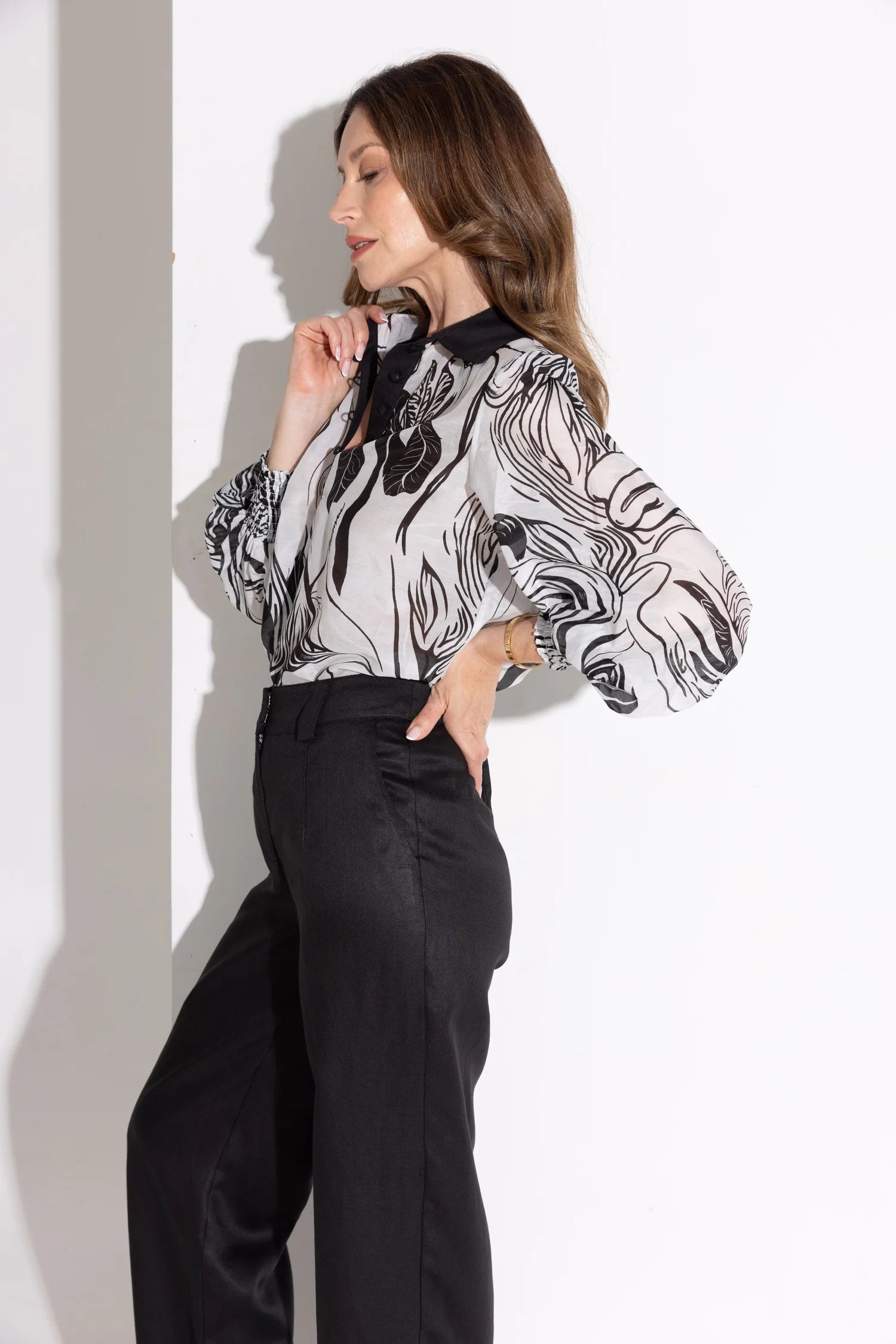 Kamare | Villa Shirt | Black/White