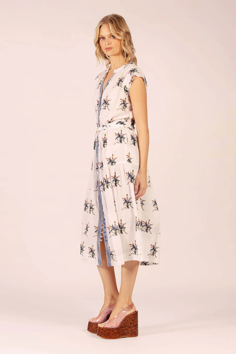 Lola | Daisy Boo Aria Midi | Spray White Navy