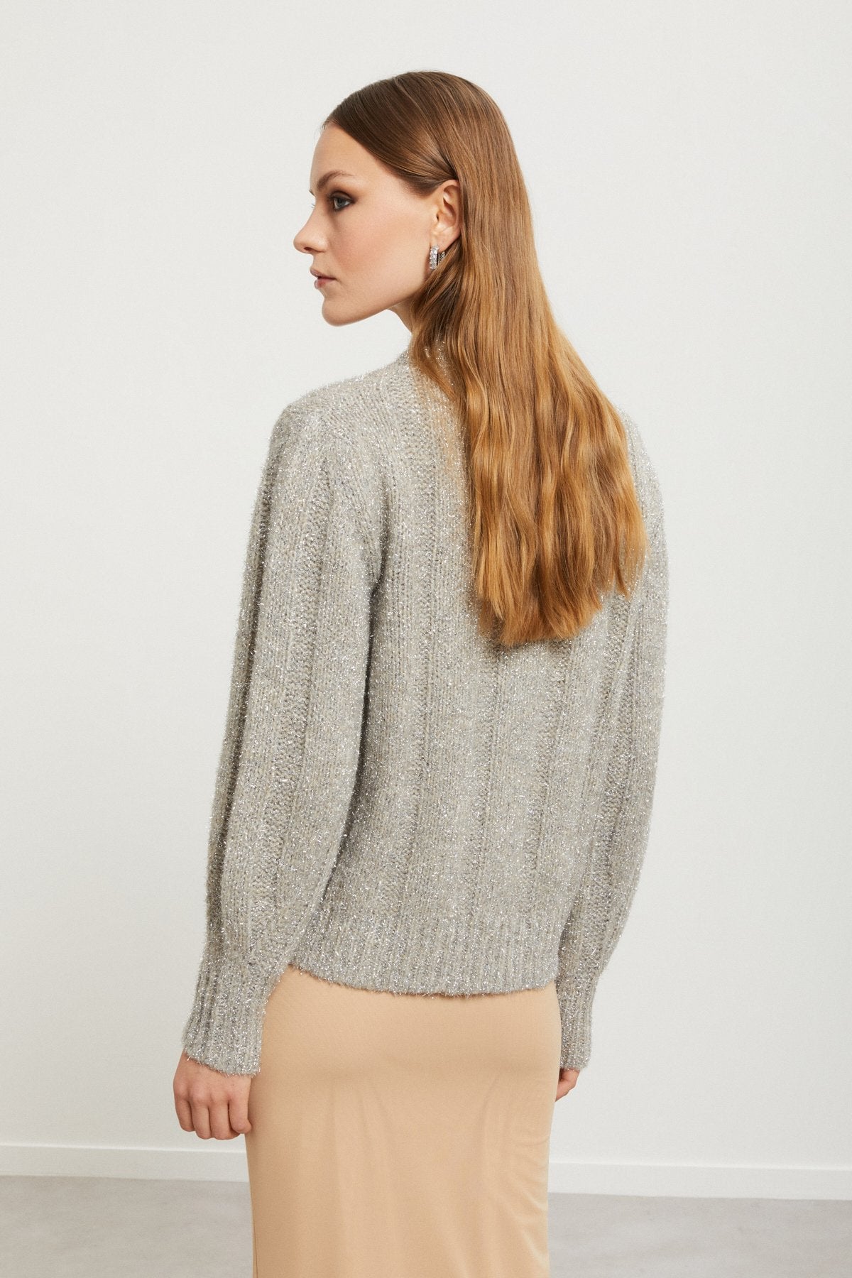 Ottod'Ame | Sweater with Lurex | Grey
