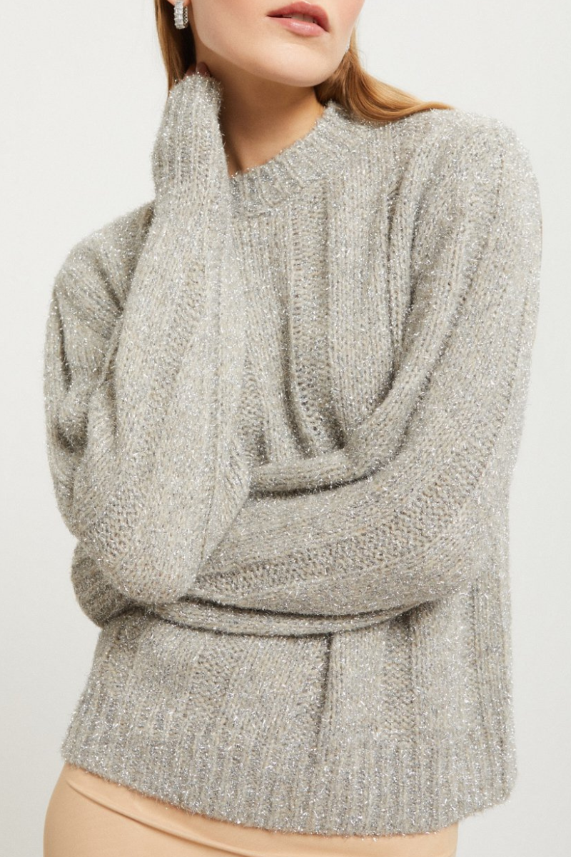 Ottod'Ame | Sweater with Lurex | Grey