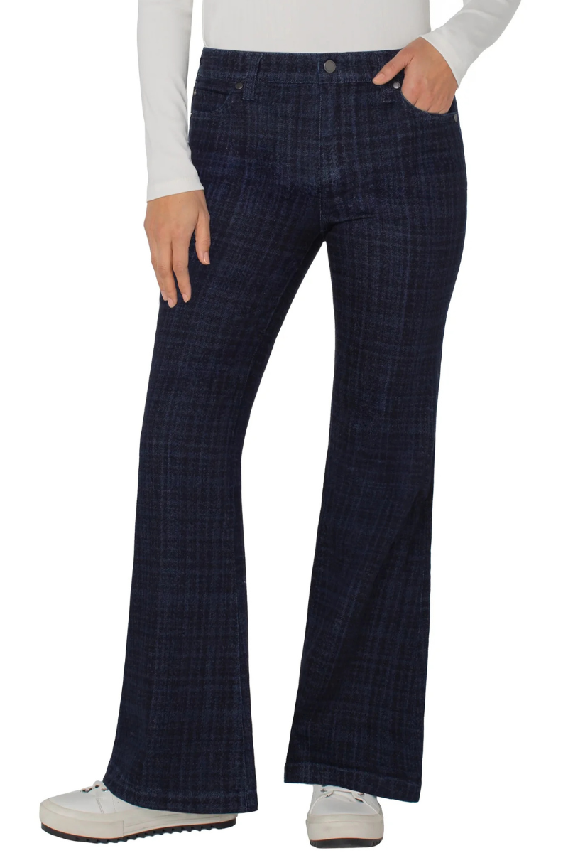 Liverpool Jeans | Hannah Flare | Indigo Plaid