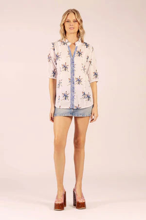 Lola | King Shirt | Spray Navy White