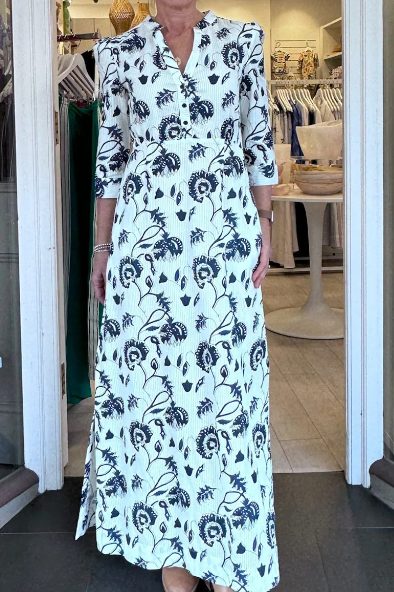 Lola | Mary Maxi Dress | Capri/Navy