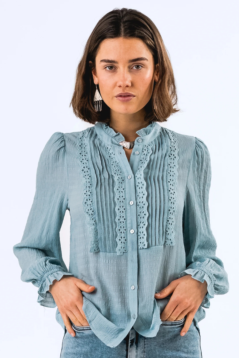 Lolly's Laundry | Ariel Shirt | Dusty Blue