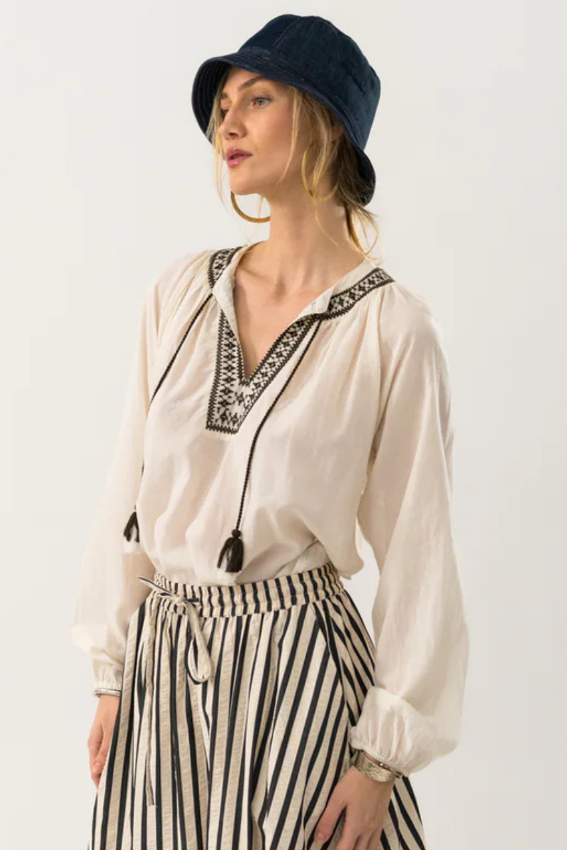 Lolly's Laundry | Bihar Blouse | Creme