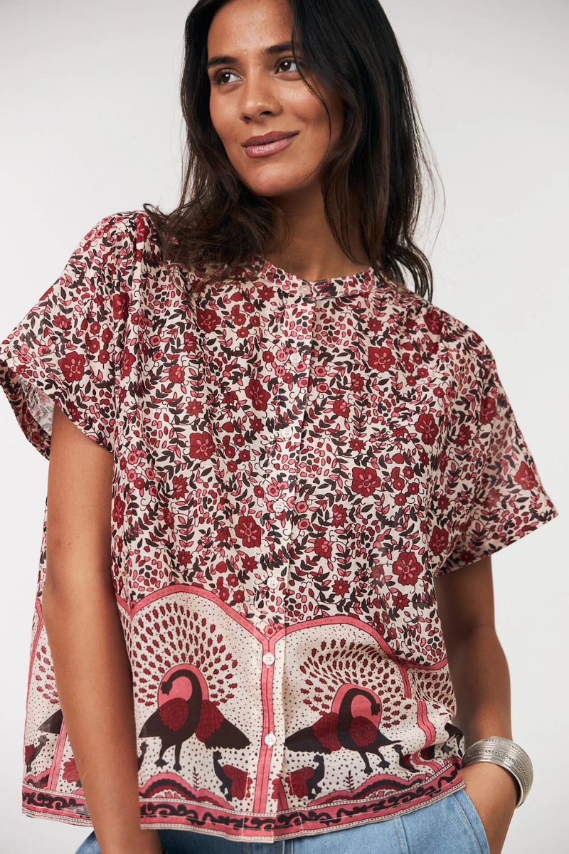 Lolly's Laundry - Mya Short Sleeve Shirt - Red