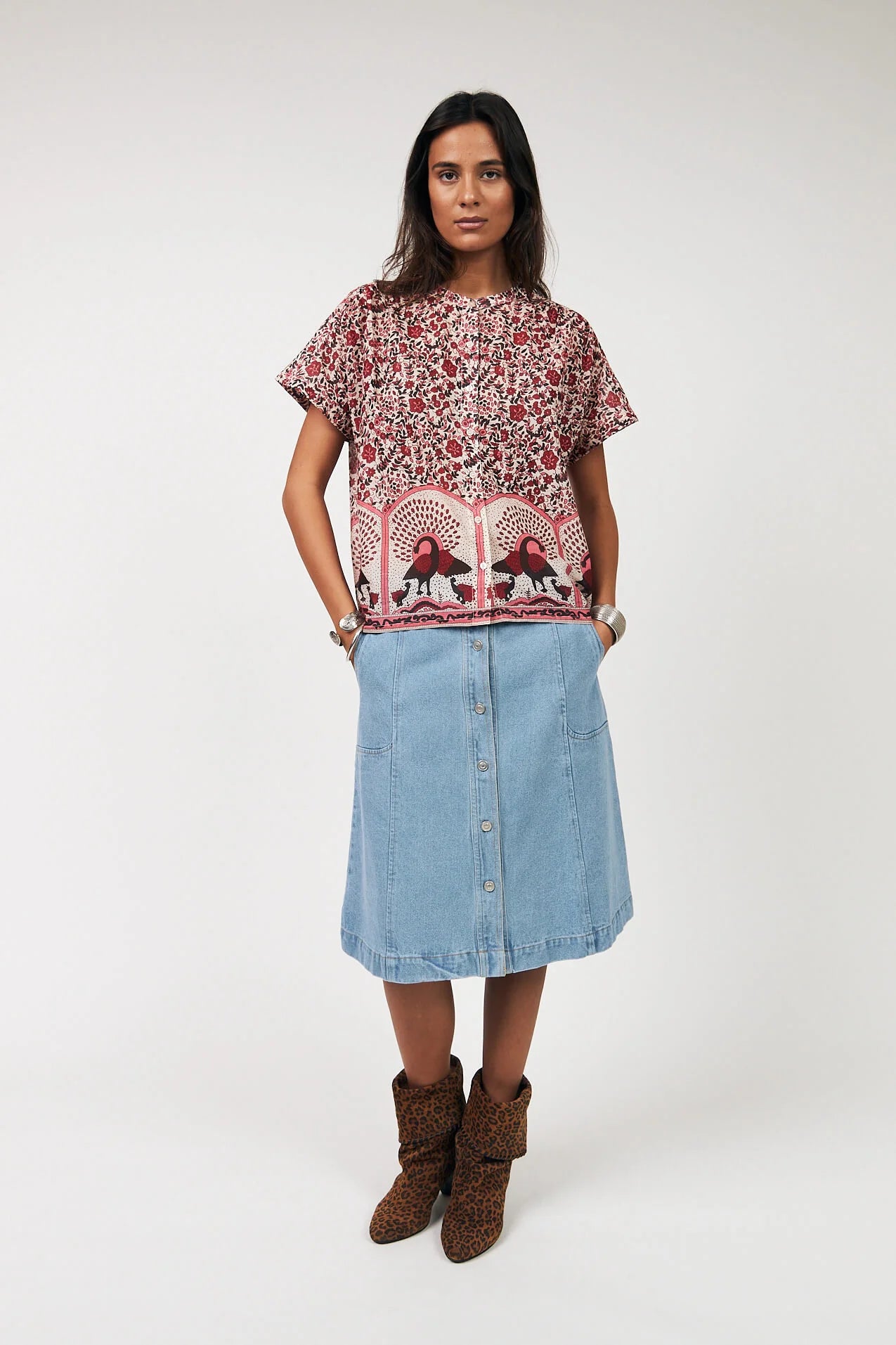 Lolly's Laundry - Mya Short Sleeve Shirt - Red
