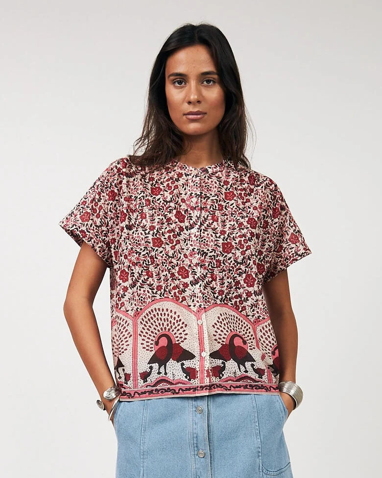 Lolly's Laundry - Mya Short Sleeve Shirt - Red