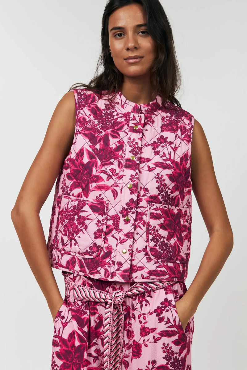 Lolly's Laundry | Cairo Quilted Vest | Pink