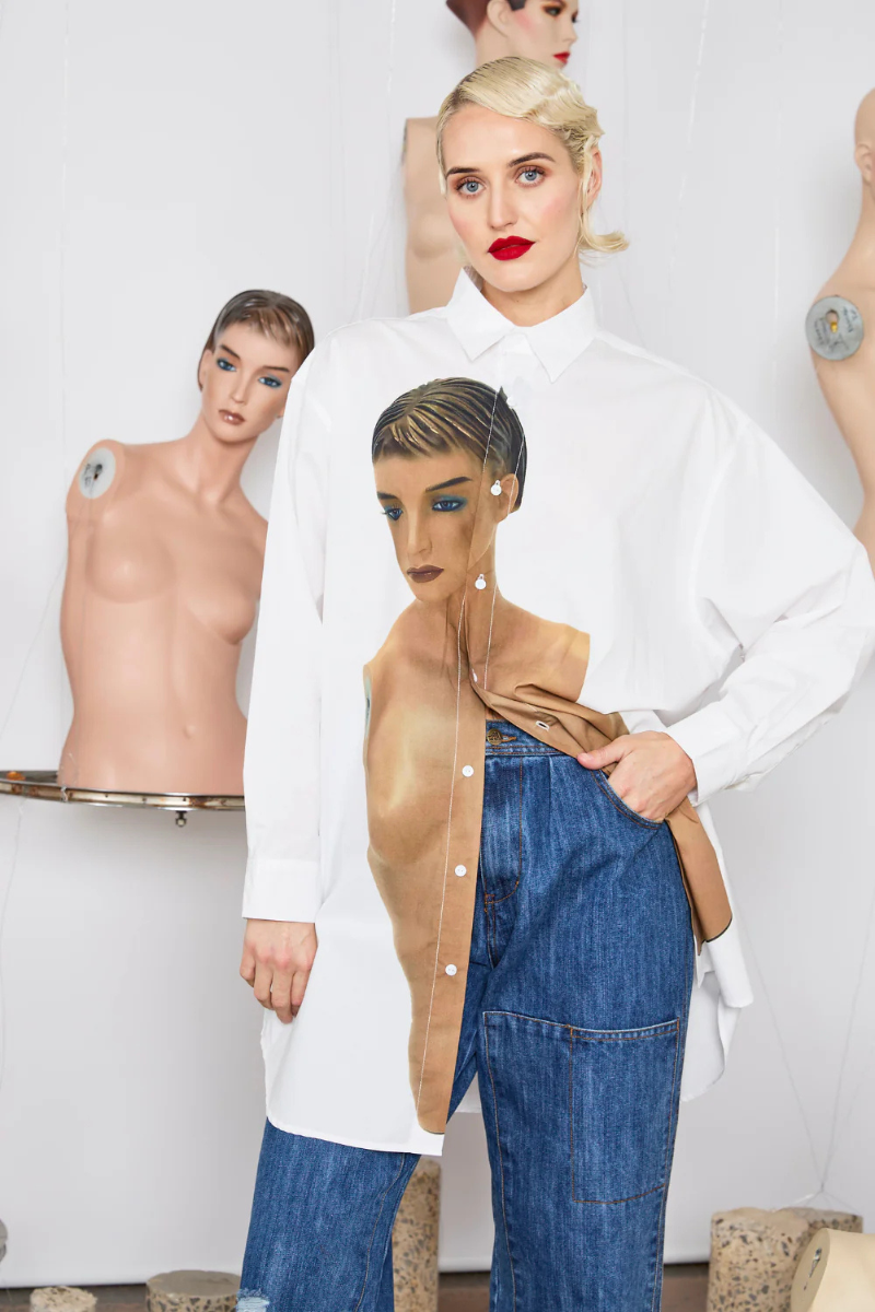 M A Dainty | Cats Meow Shirt | Blue Eyes